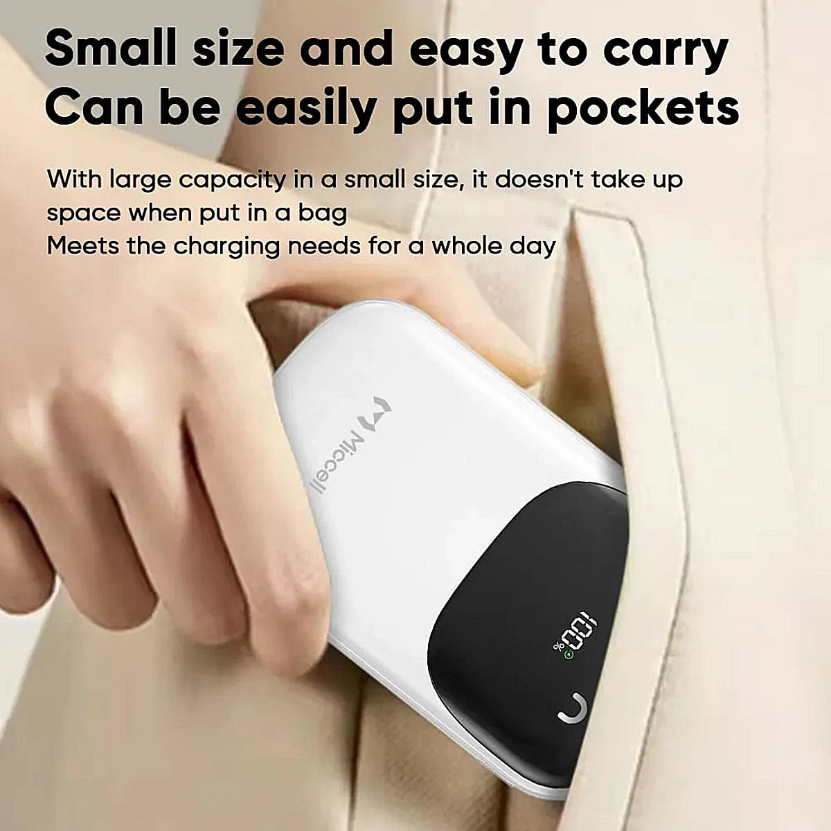 POWERBANK MICCELL 20000MAH BLANCO 22.5W