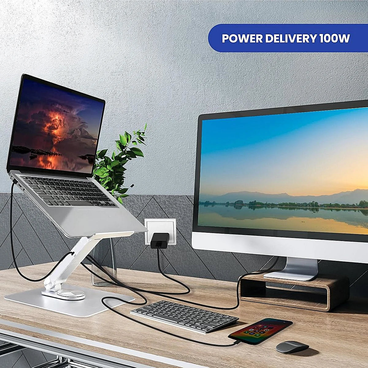 BASE PARA LAPTOP ASTRA 60 GRADOS DOCKING 7 EN 1 METALICA