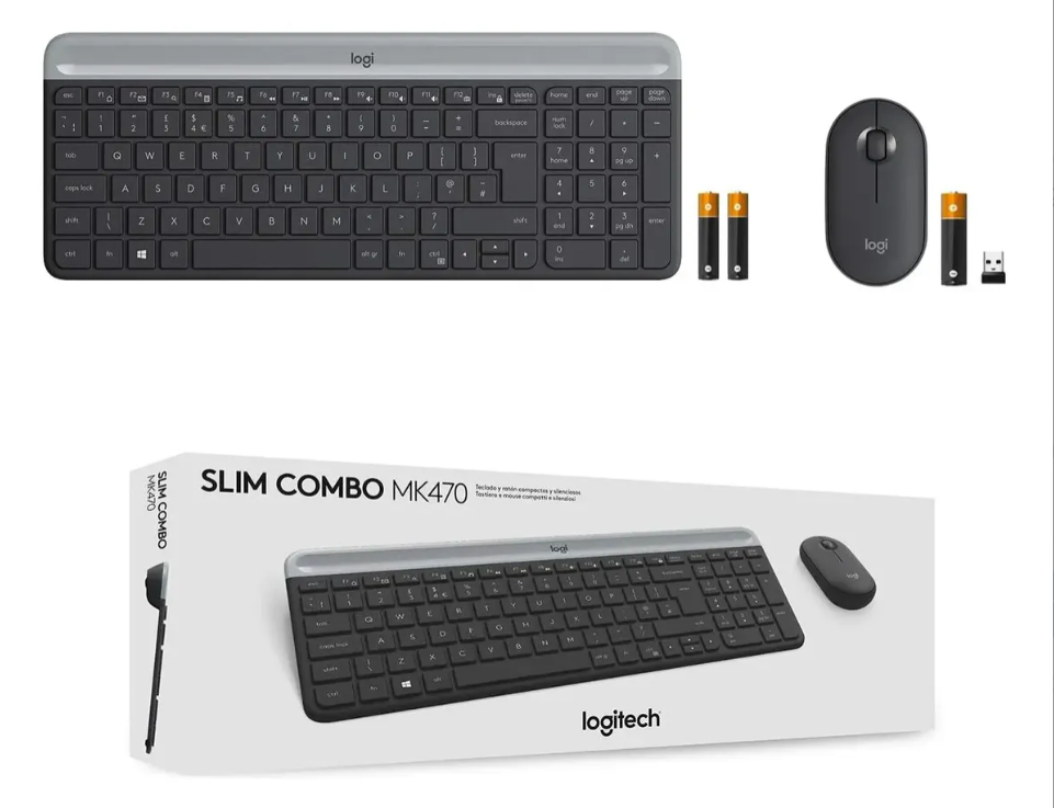 COMBO TECLADO Y MOUSE LOGITECH MK470 WIRELESS