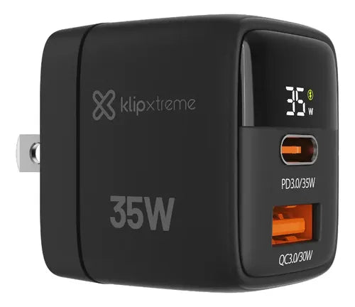 CARGADOR DE PARED KLIP XTREME 35W USB C Y A