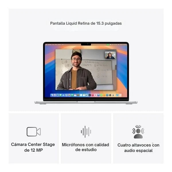 LAPTOP MACBOOK AIR M4 10 CORE CPU GPU 16GB 256GB SSD 15.3" SKY BLUE