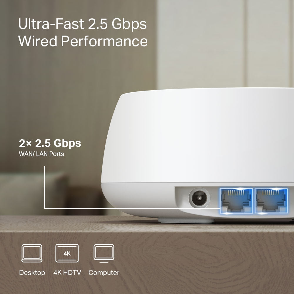 TP-LINK DECO SISTEMA MESH 3 PACK WIFI 7 BE5000 DOBLE BANDA