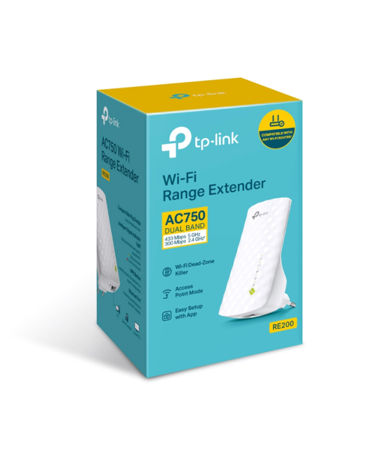 EXTENSOR DE WIFI TP LINK RE200 AC750 DUAL BAND