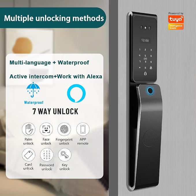CERRADURA INTELIGENTE CON CAMARA WIFI IP68 + ALEXA TYSH-LWT12