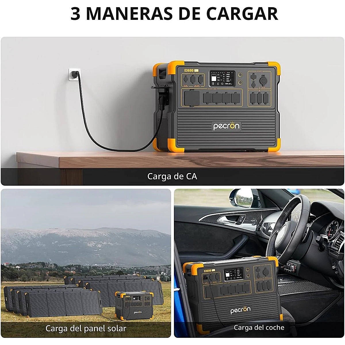 ESTACION DE ENERGIA PORTATIL PECRON E3600LFP 3072WH