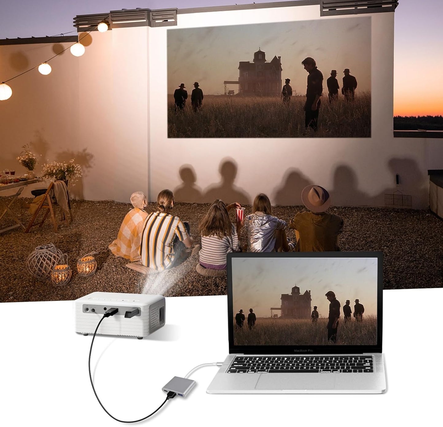 ADAPTADOR USB C A HDMI 4K 3 EN 1