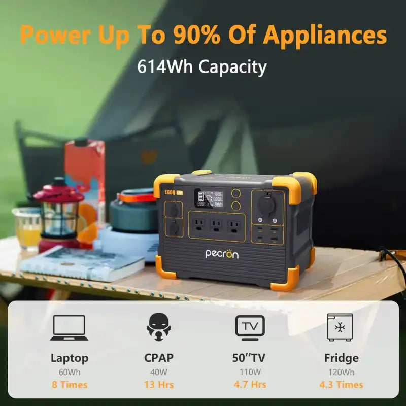 ESTACION DE ENERGIA PORTATIL PECRON E600LFP 614WH