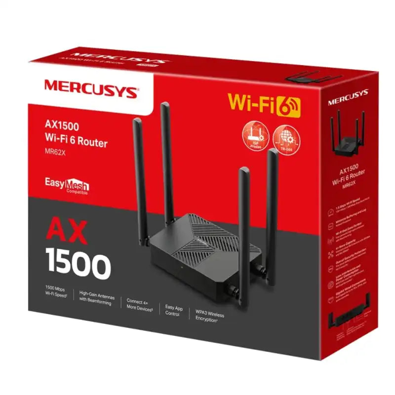 ROUTER MERCUSYS MR62X AX1500 WI-FI 6 GIGABIT