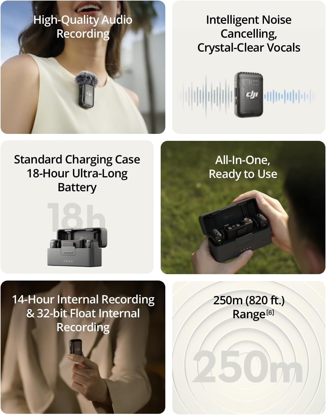 MICROFONO DJI MIC 2 (2 TX + 1 RX + ESTUCHE DE CARGA)