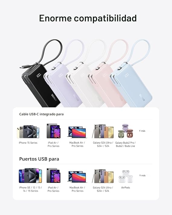 POWERBANK ANKER NANO 3 EN 1 10000MAH