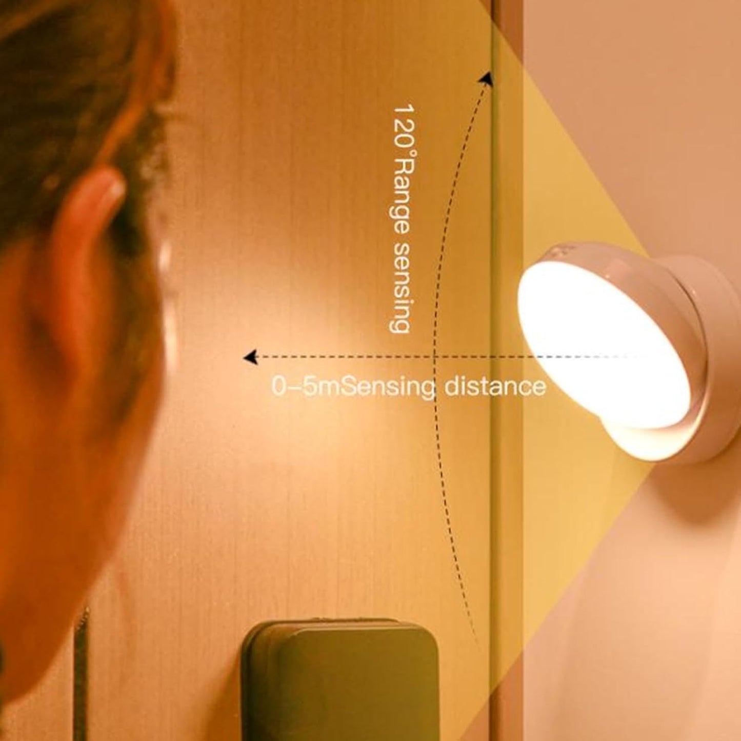 LAMPARA LED 360 RECARGABLE CON SENSOR DE MOVIMIENTO