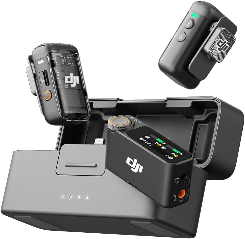 MICROFONO DJI MIC 2 (2 TX + 1 RX + ESTUCHE DE CARGA)