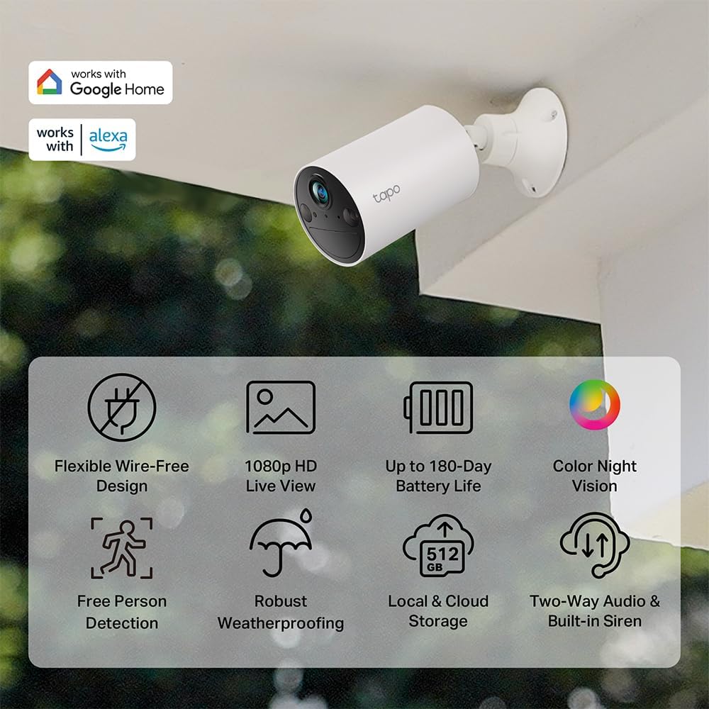 CÁMARA DE SEGURIDAD INALÁMBRICA PARA EXTERIORES 1080P - TP-LINK TAPO