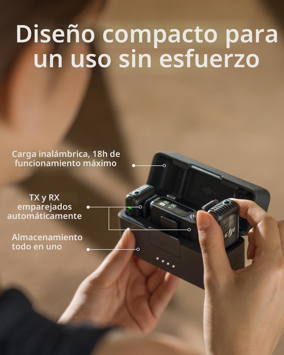MICROFONO DJI MIC 2 (2 TX + 1 RX + ESTUCHE DE CARGA)