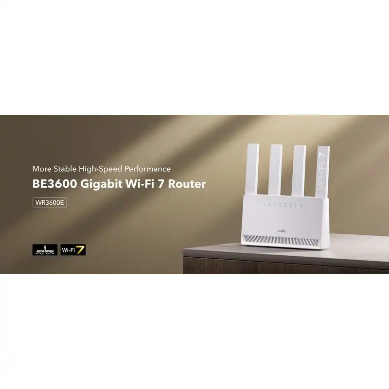 ROUTER CUDY BE3600 WR3600E WI-FI 7 4 ANTENAS