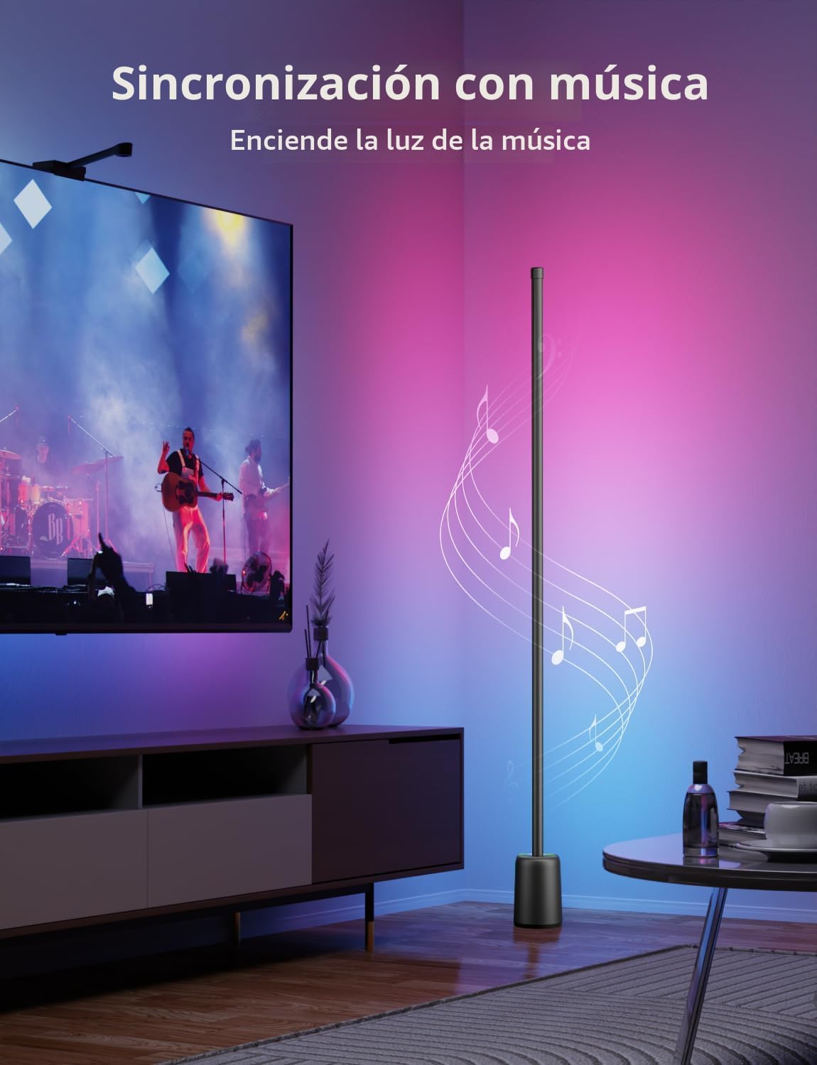 LÁMPARA DE PIE DE ESQUINA RGBW AILOFY CON ALEXA Y GOOGLE ASSISTANT