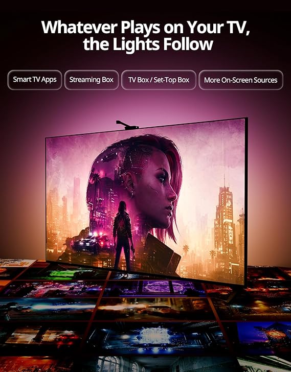 AILOFY - RETROILUMINACIÓN LED PARA TV CON CÁMARA