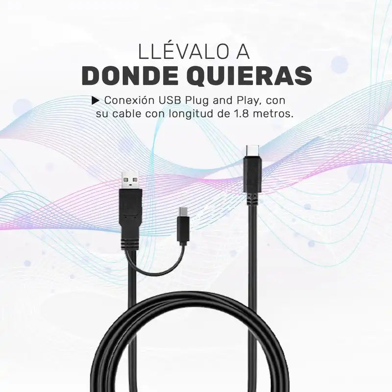 MICRÓFONO STREAMING REDRAGON FENRIS GM301 NEGRO RGB