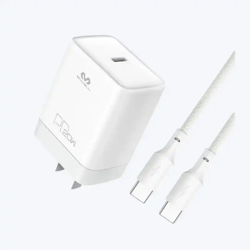 CARGADOR PARED MICCELL VQ-T13 20W TIPO C (INCLUYE C-C) POWER DELIVERY