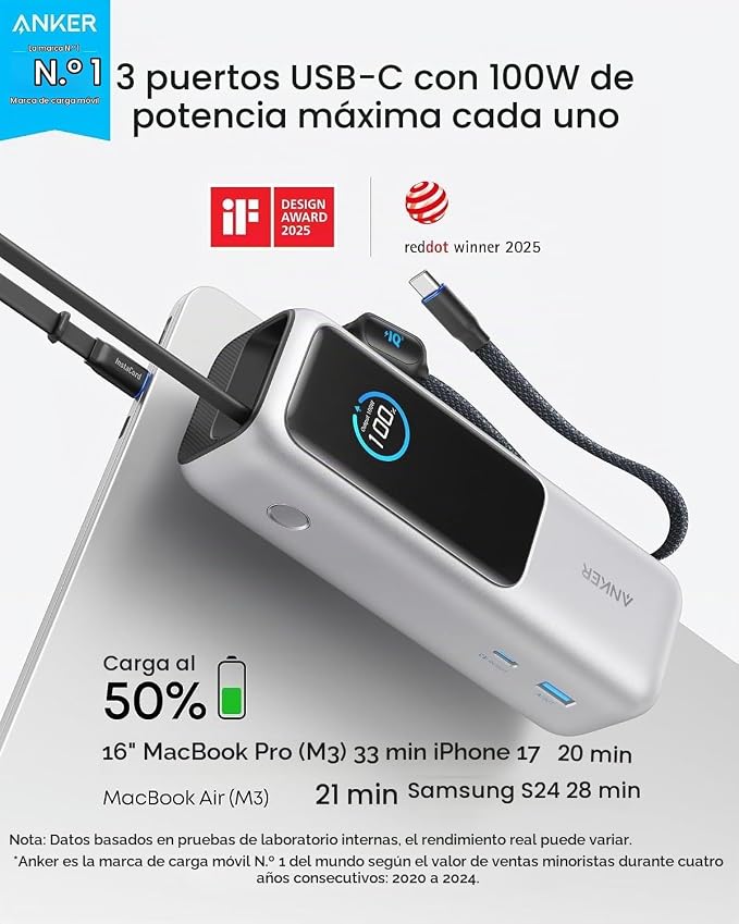 POWER BANK ANKER 25000MAH 165W