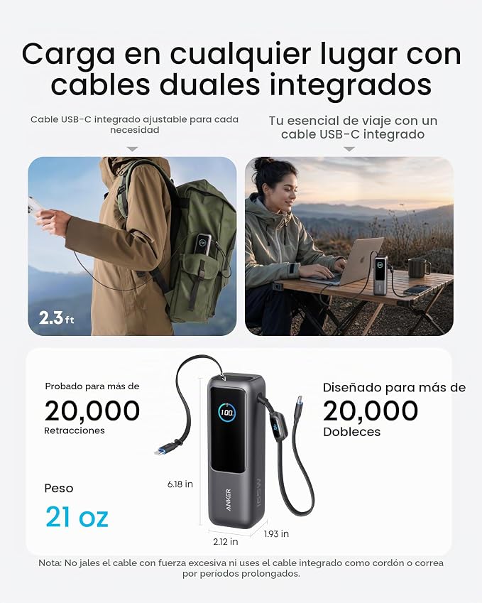 POWER BANK ANKER 25000MAH 165W