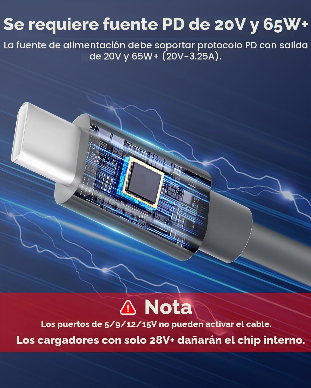 CABLE DE ALIMENTACIÓN USB C A CC DE 16.4 PIES PARA CABLE DE STARLINK MINI