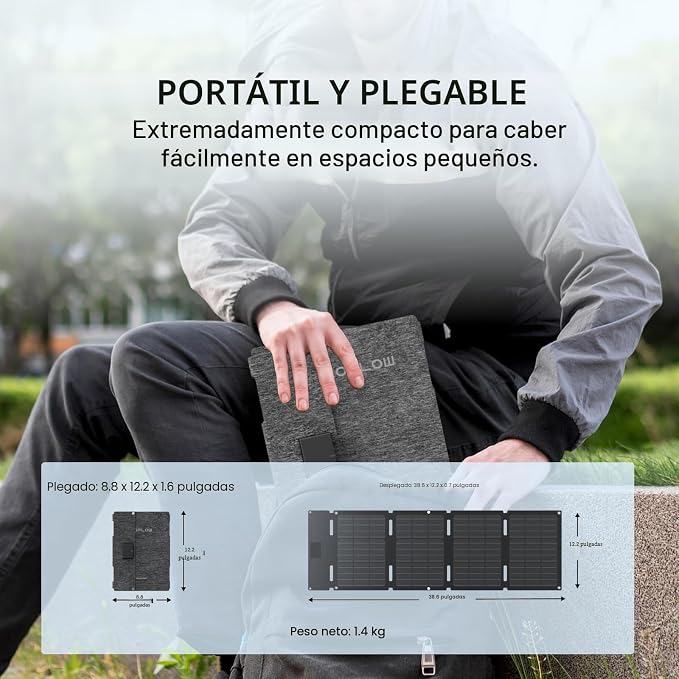 PANEL SOLAR ECOFLOW DE 45W CON USB C