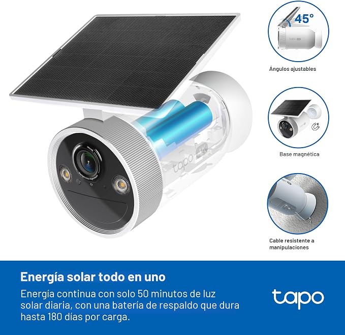 TAPO MAGCAM C465 - CÁMARA DE SEGURIDAD INALÁMBRICA 4K PARA EXTERIORES
