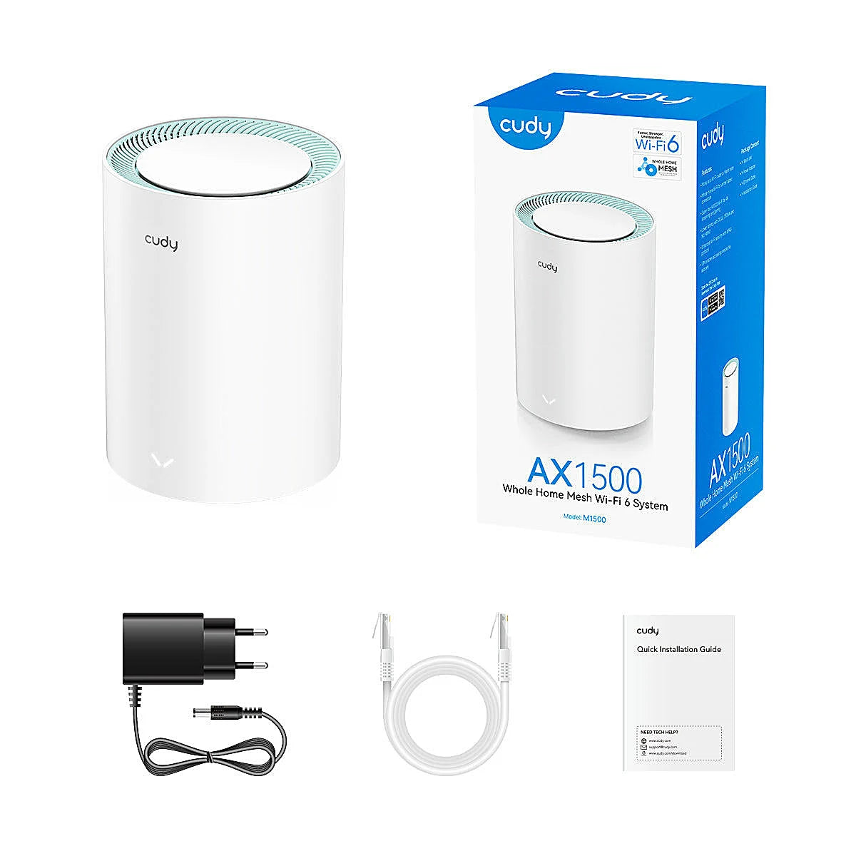 CUDY SISTEMA WI-FI MESH AX1500 M1500 (1 PACK)