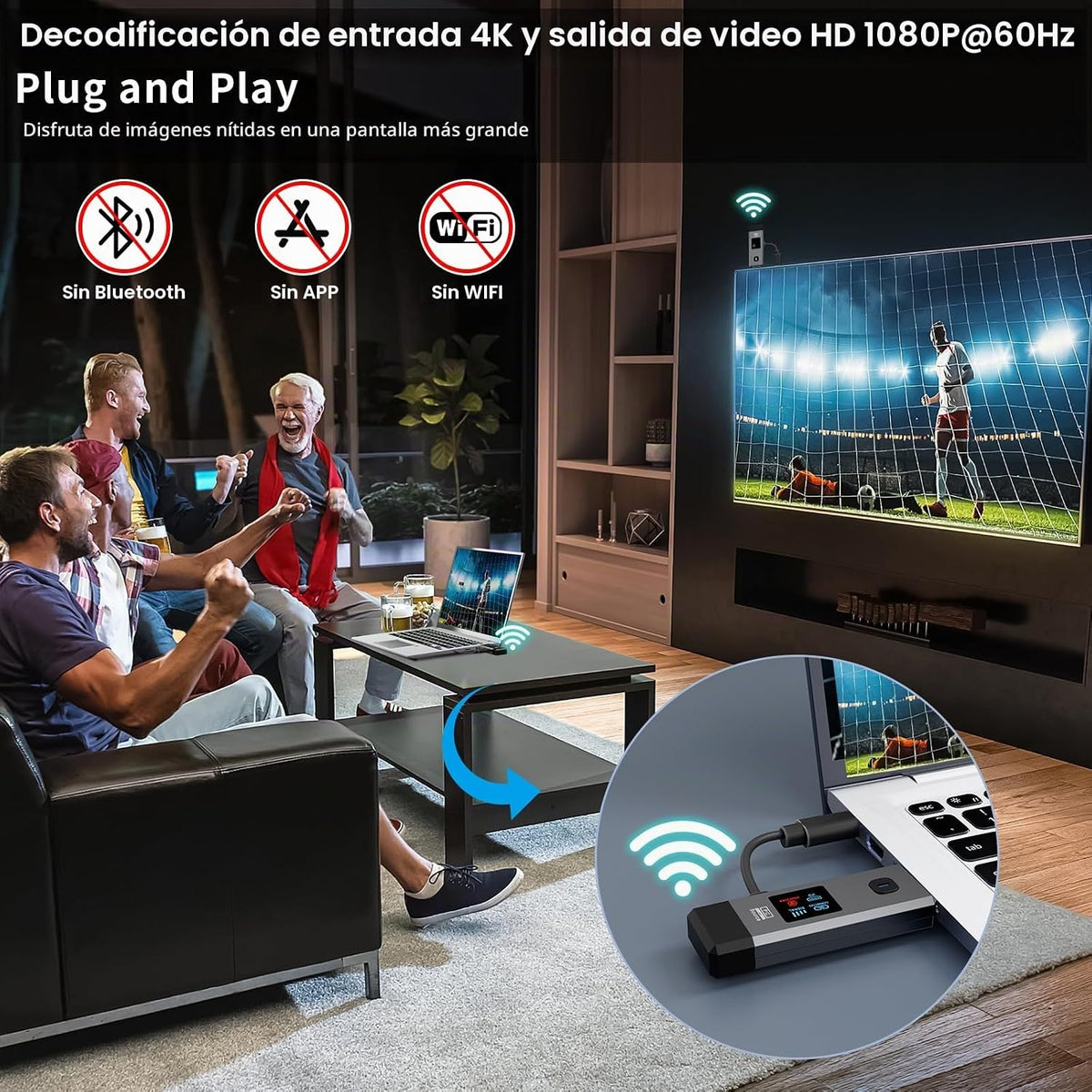 TRANSMISOR Y RECEPTOR HDMI INALÁMBRICO 328 PIES/100M EXTENSOR 1080P SALIDA | 4K