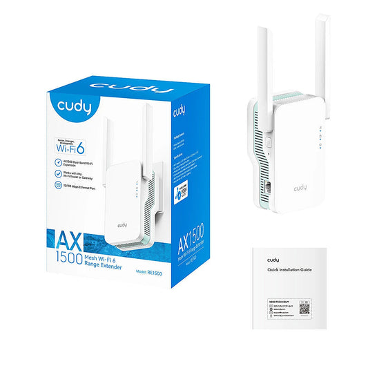 EXTENSOR DE WI-FI  CUDY AX1500 RE1500 WIFI 6