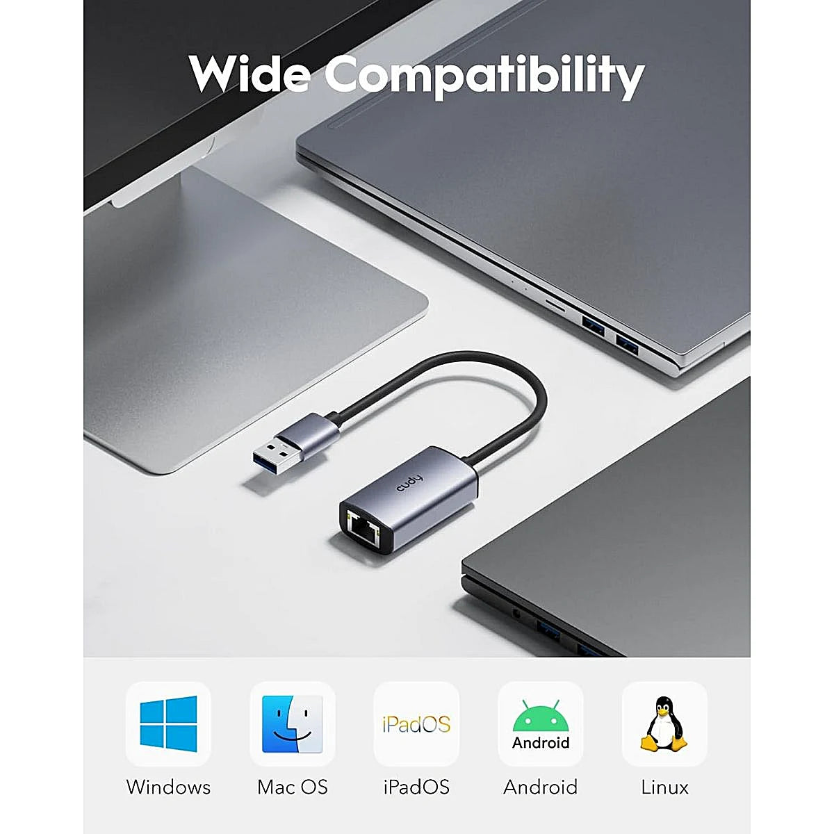 ADAPTADOR CUDY UE10A USB A ETHERNET GIGABIT