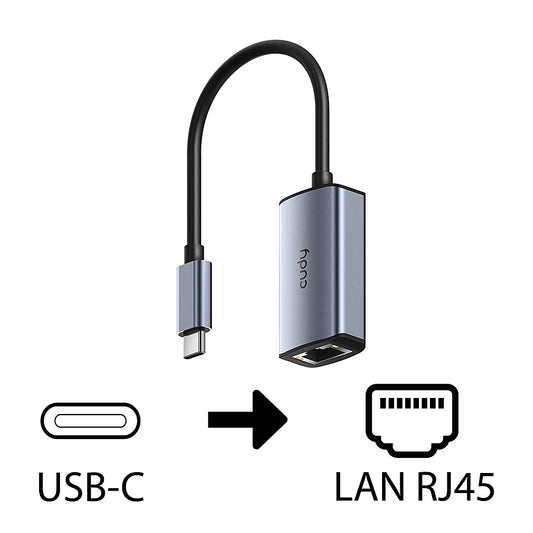 ADAPTADOR CUDY UE10C TIPO C A ETHERNET GIGABIT
