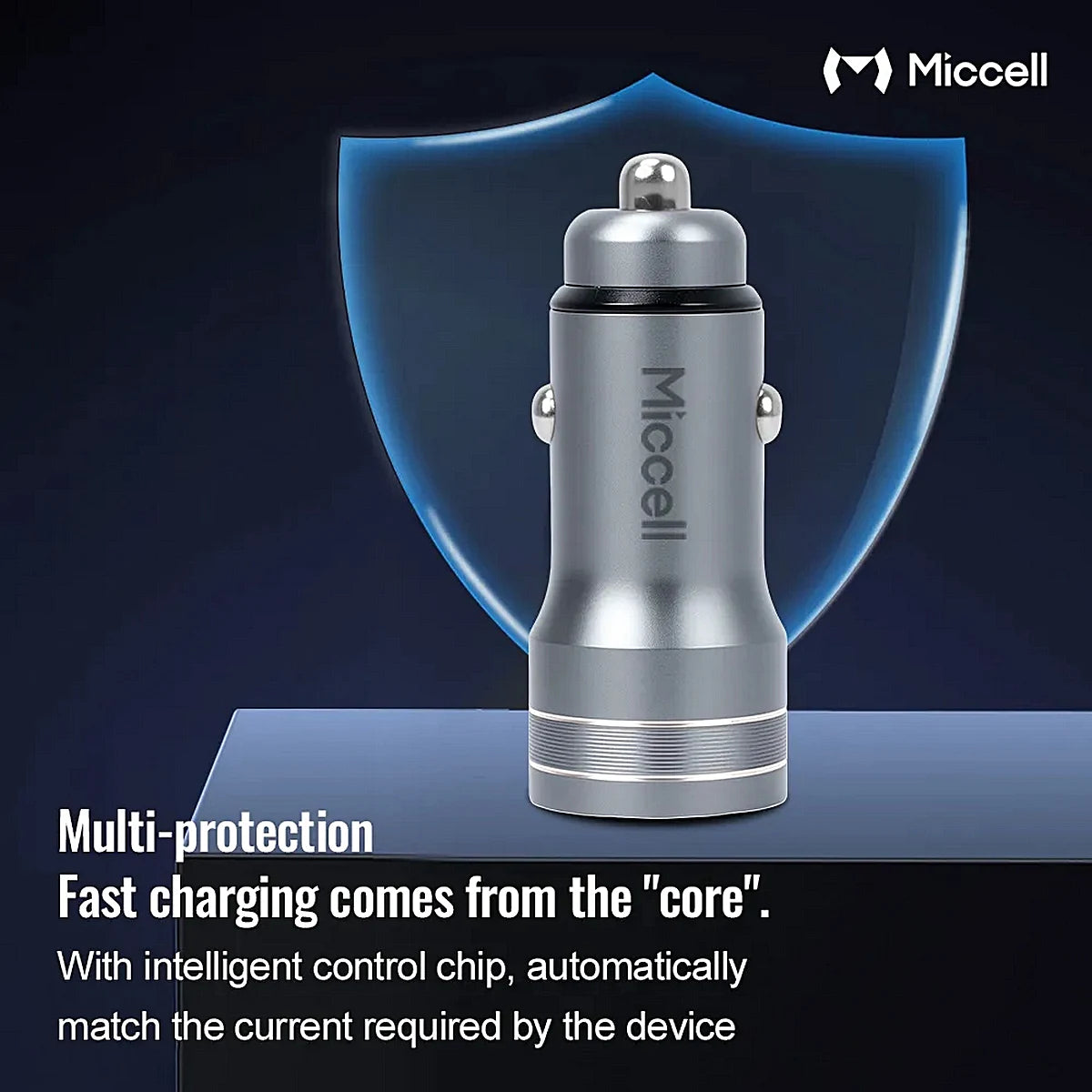 CARGADOR MICCELL VQ-C48 PARA CARRO TIPO C + TIPO A 48W PD30W