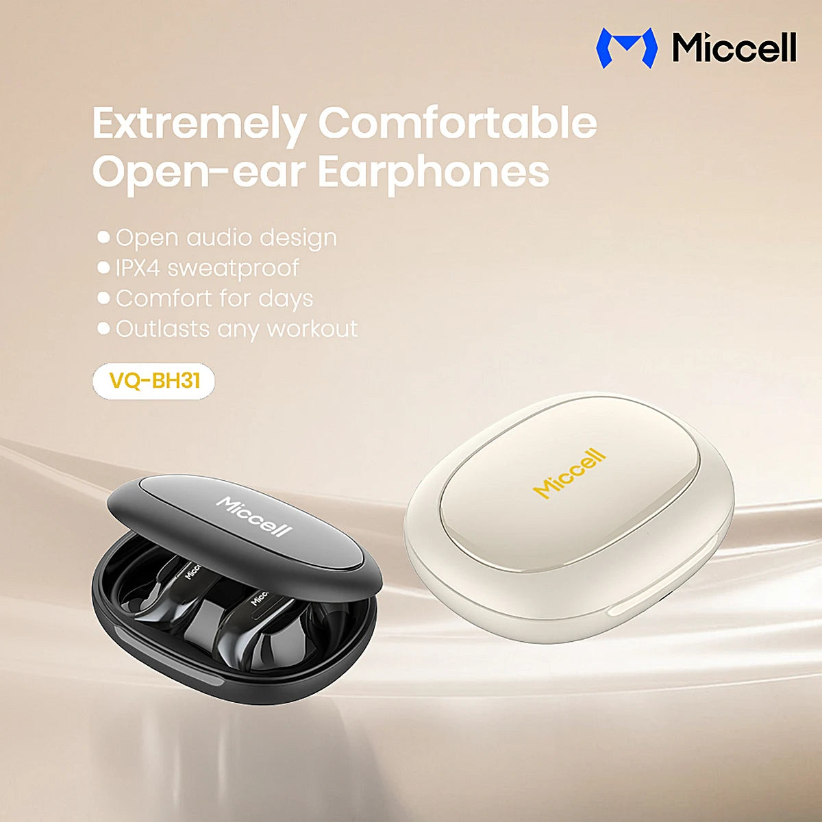 AUDIFONOS MICCELL OPEN-EAR DORADO