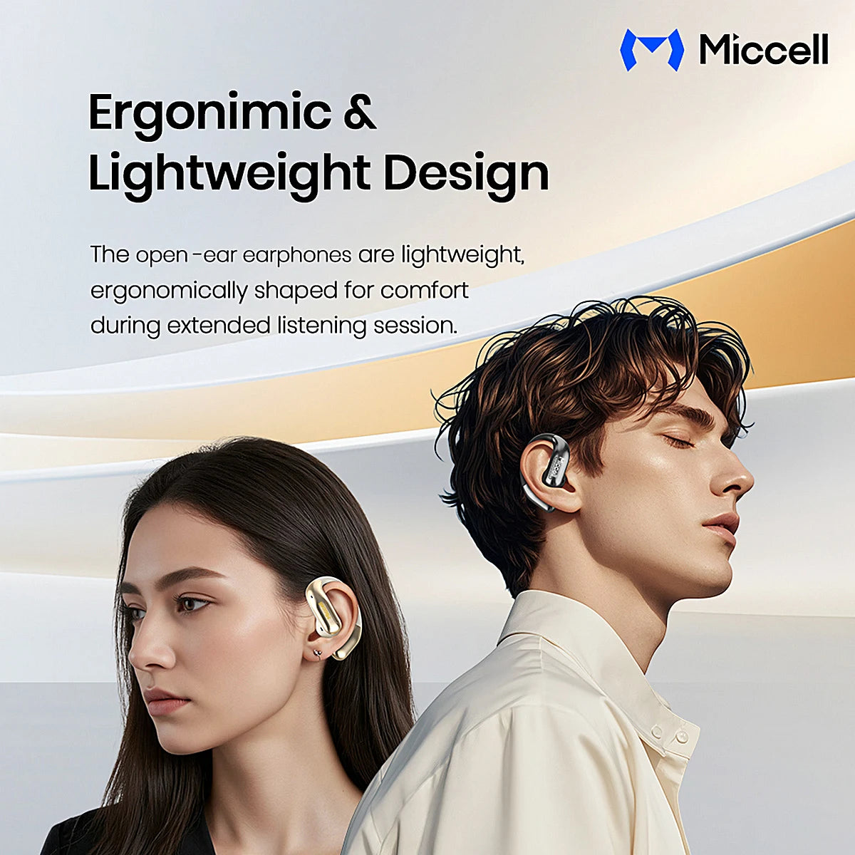 AUDIFONOS MICCELL OPEN-EAR DORADO