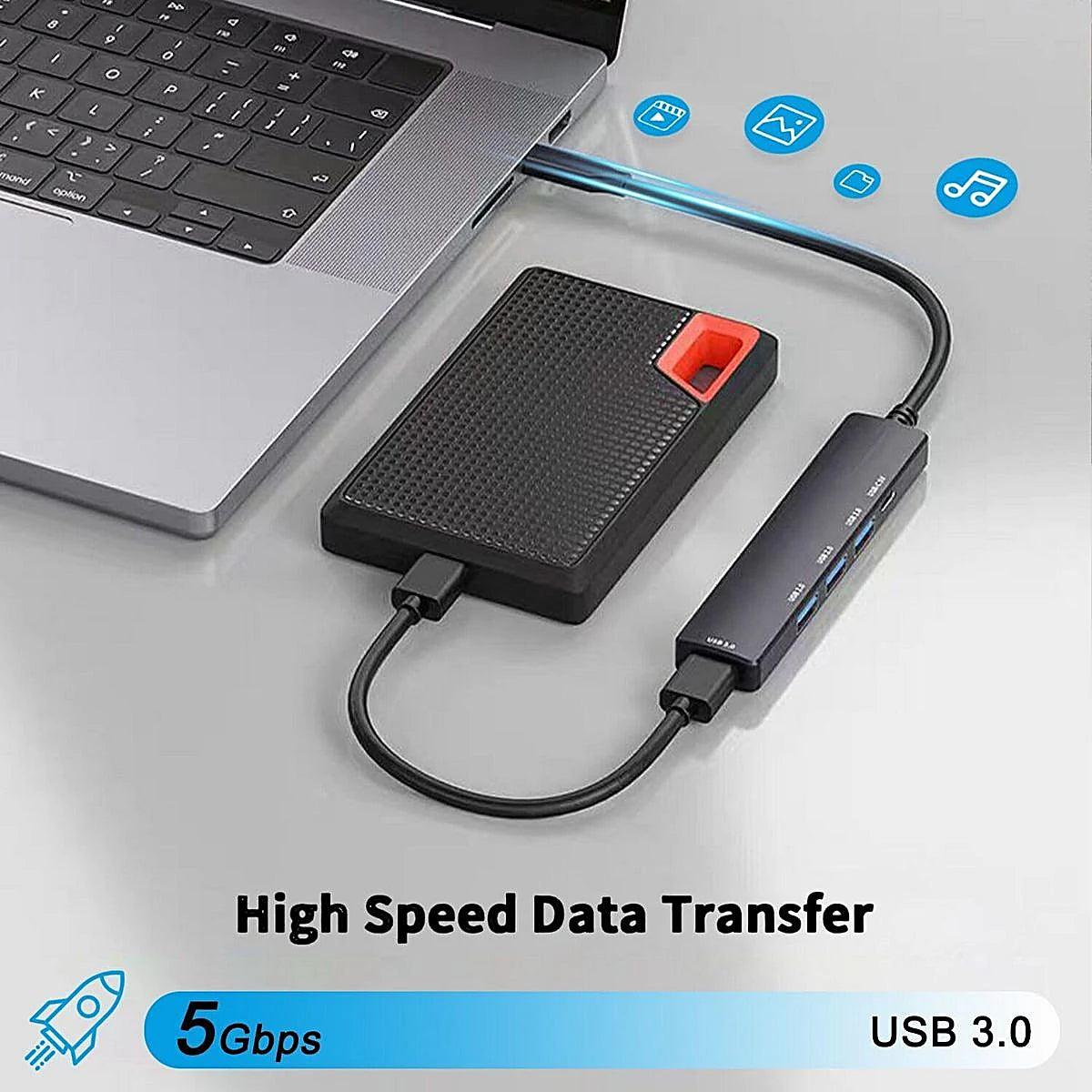 CONCENTRADOR USB MICCELL VQ-DS01 USB 3.0