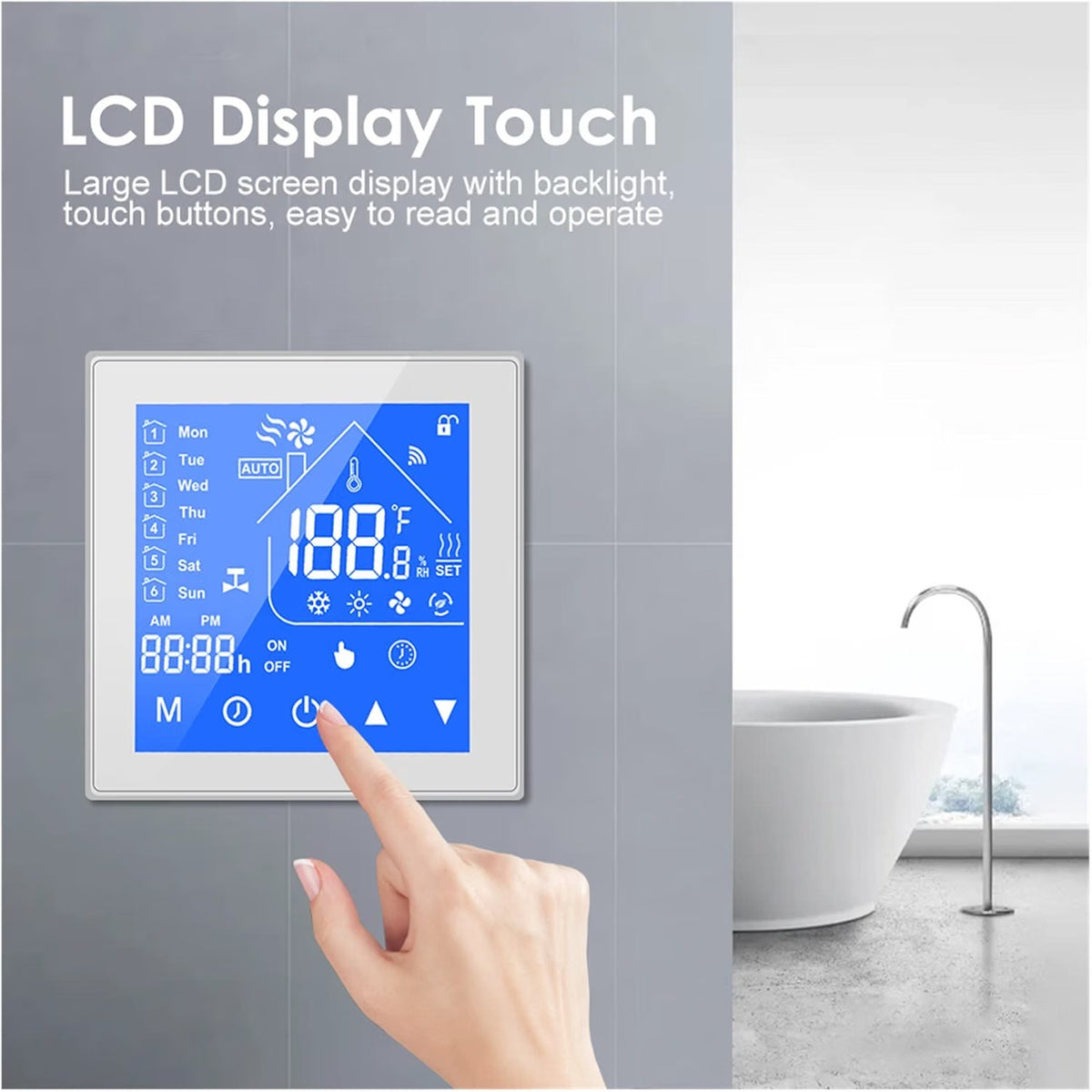 CONTROLADOR INALÁMBRICO DE TEMPERATURA Y TERMOSTATO PARA AIRE ACONDICIONADO
