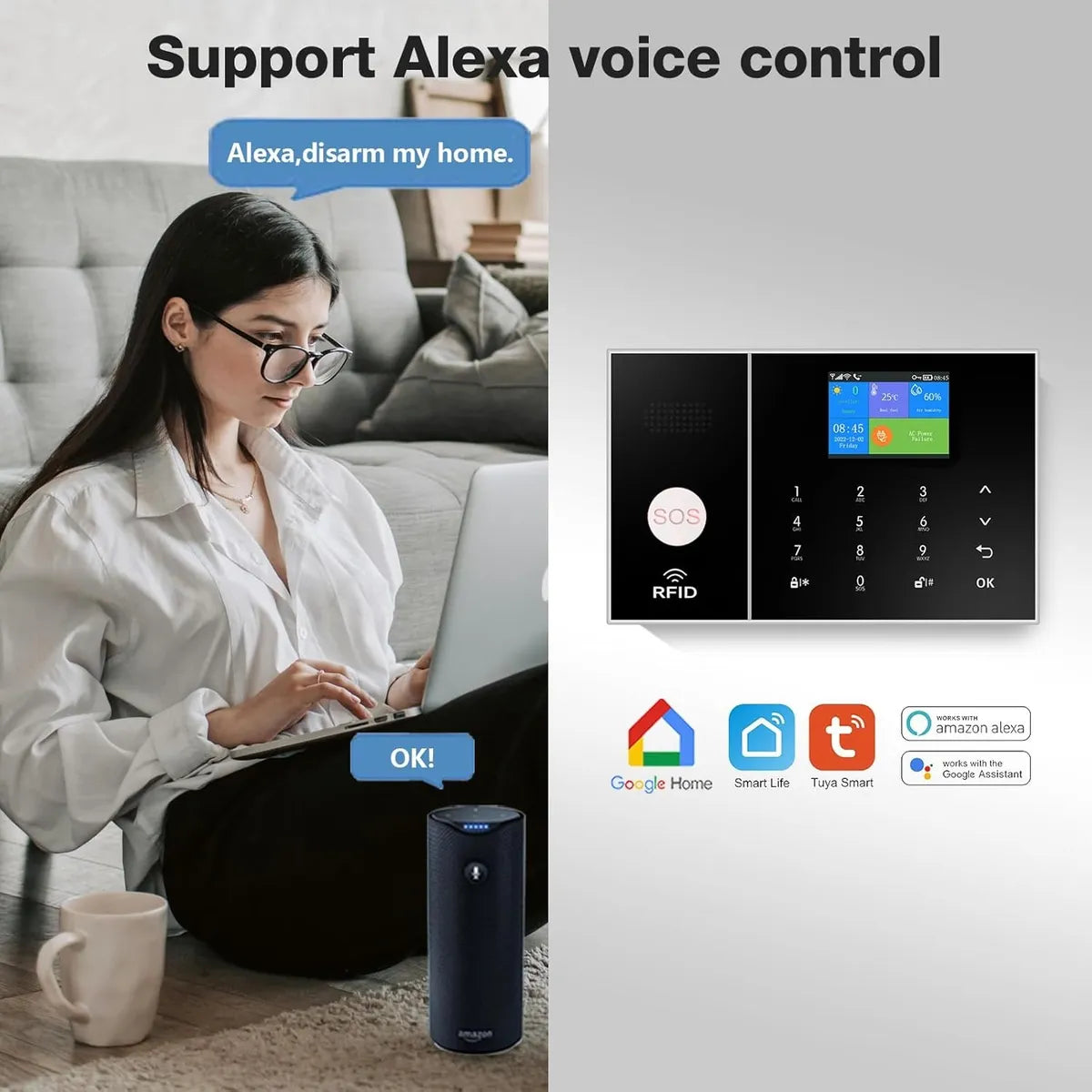 SISTEMA DE ALARMA GSM WIFI TUYA SMART