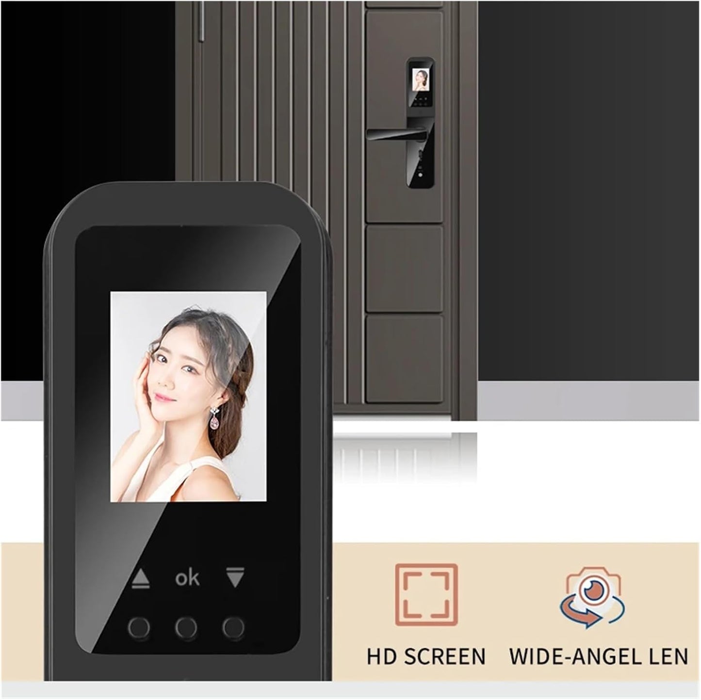 CERRADURA PARA PUERTA INTELIGENTE WIFI CON CAMARA