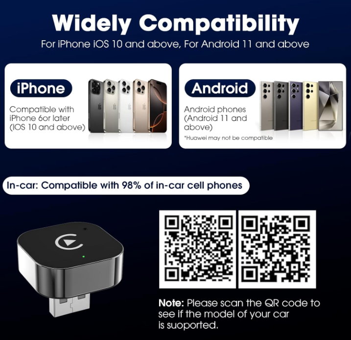 ADAPTADOR INALAMBRICO CARPLAY Y ANDROID
