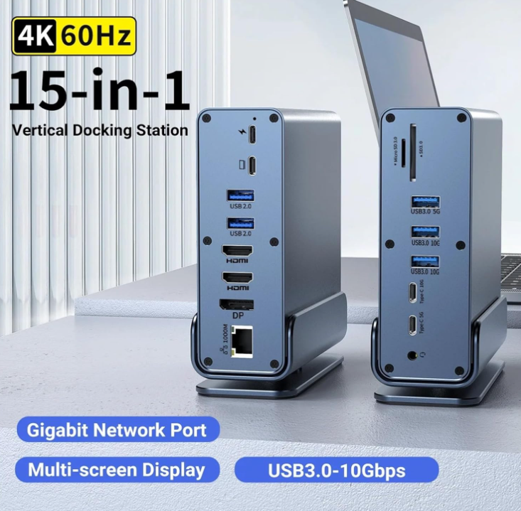 ESTACION DE ACOPLAMIENTO USB C 15 EN 1