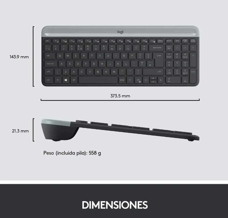 COMBO TECLADO Y MOUSE LOGITECH MK470 WIRELESS