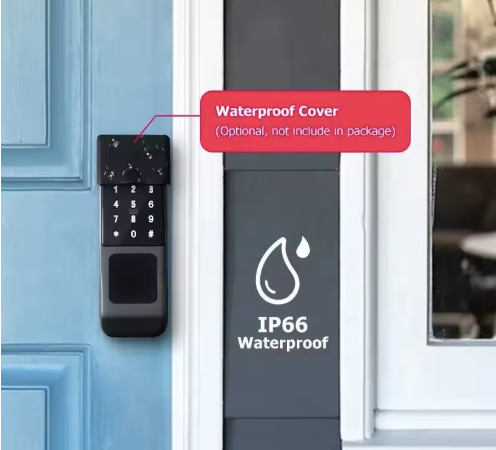 CERRADURA INTELIGENTE WIFI DOBLE HUELLA RESISTENTE AL AGUA IP66