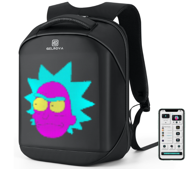 Gelrova Mochila LED con control de aplicaciones