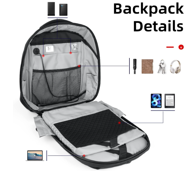Gelrova Mochila LED con control de aplicaciones
