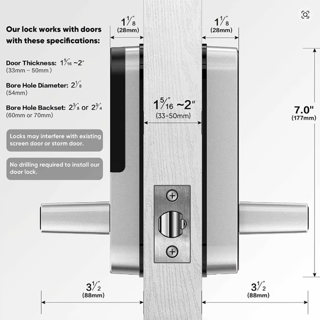CERRADURA INTELIGENTE WIFI RECTANGULAR RESISTENTE AL AGUA