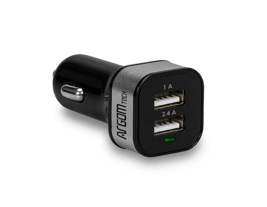CARGADOR DUAL USB 30W CARGA RAPIDA 2X USB PARA CARRO 5V/2.4A