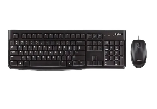 COMBO TECLADO Y MOUSE LOGITECH MK120 ALAMBRICO NEGRO
