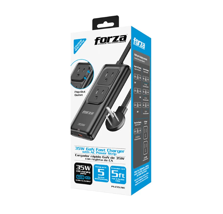 REGLETA FORZA CON CARGADOR RAPIDO 35W